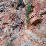 We tryed rockclimbing