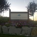 The Vancouver Island University sign on Wakesiah and Fifth