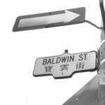 My home street. (I used film camera for this shot, the reason for being black and white.)