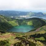 Volcanic lake at the Island of São Miguel