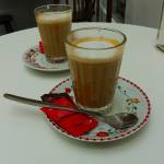 The Portuguese version of Caffe Latte is O Galão. Espresso with hot milk. 