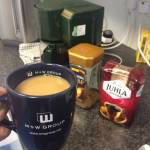 Brought coffee from Finland with me since the English only drink instant coffee and well, no thank you