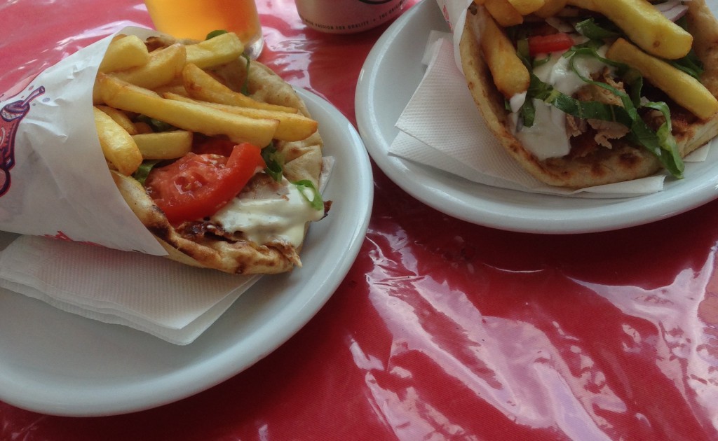Chicken pita souvlaki
