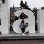 In Amsterdam with exchange students.