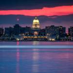 Madison, Wisconsin at Sunset