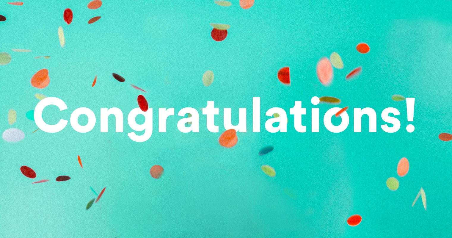 teksti: Congratulations!