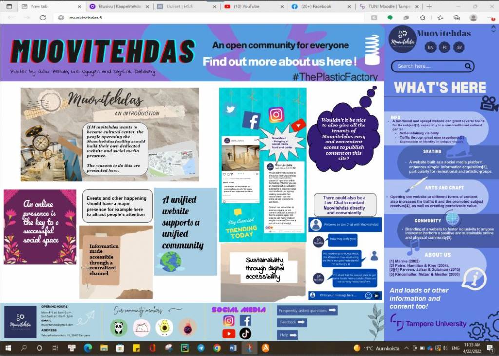Muovitehdas website Poster