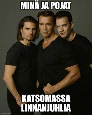 meemikuva Tom Cruise Arnold Schwarzenegger Tom Hanks