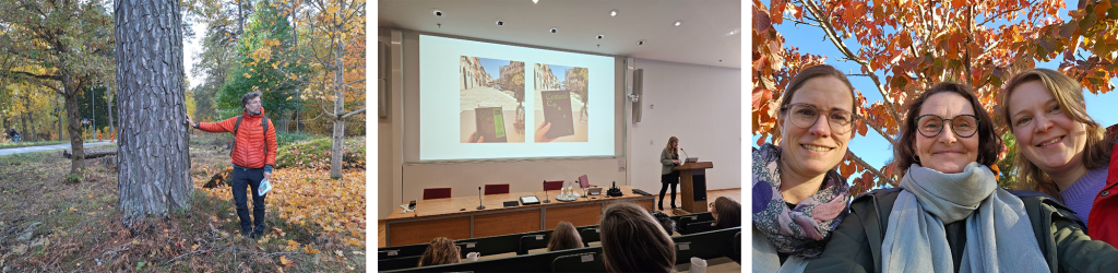 (1) Picture of Prof. Marcus Hedblom (2) Picture of Assistant Prof. Anna Aslaug Lund (3) Prof. Helena Nordh, Laura Uimonen and Elina Sirén