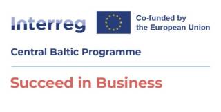Project logo: Interreg Co-funded by the European Union, Central Baltic Programme, Succeed in Business.