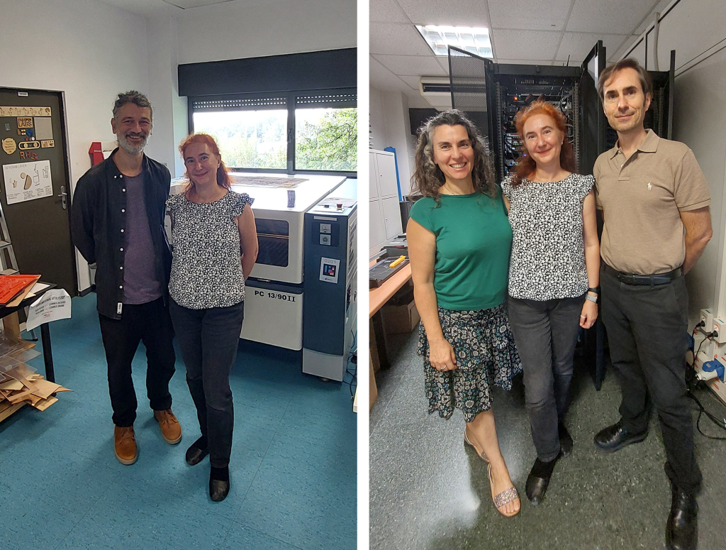 (1) Picture of Konstantinos Kourkoutas and Simona Lohan (author) (2) Picture of Maria Carmen de Torro Valvidia, Simona Lohan and Sergi Robles Martinez