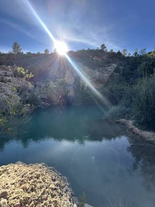 Cristaline waters of a river near Valencia