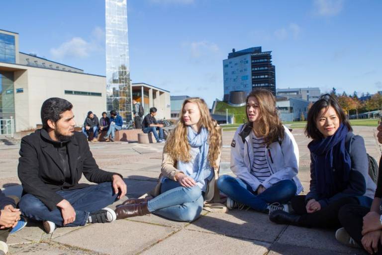 Students on campus