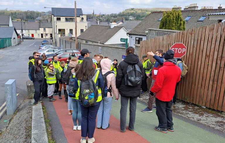 Students exploring Westport