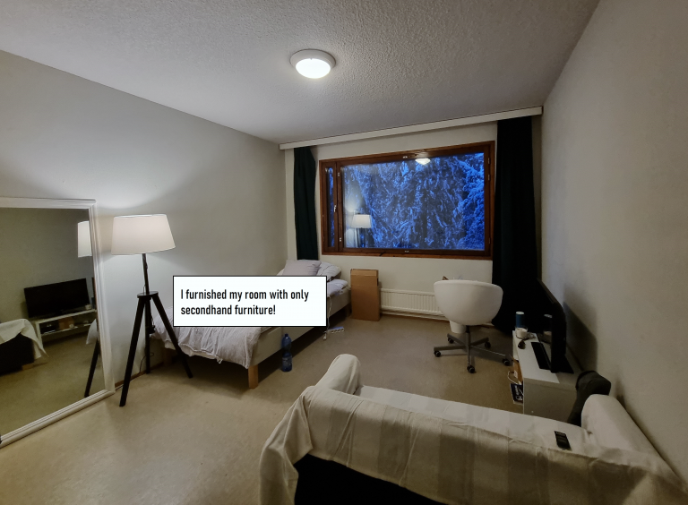 Room in a student apartment.