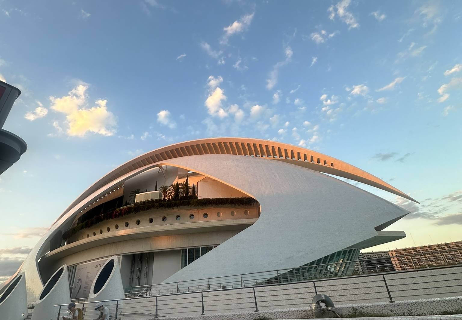 Queen Sofia Palace of Arts, one of the multiple beautiful buildings located at the "City of Arts"