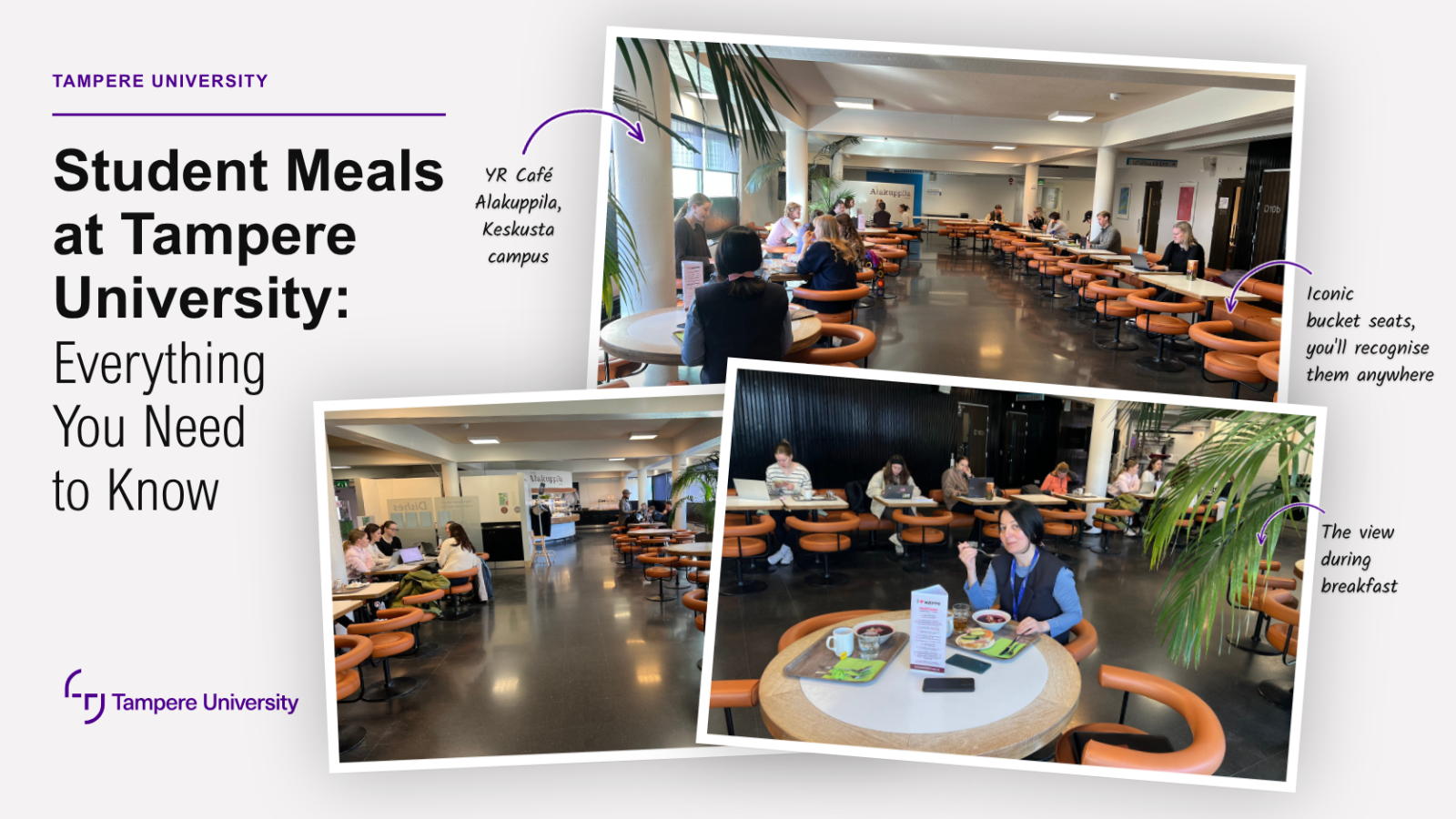 The dining hall at YR Café Alakuppila on the Keskusta campus.