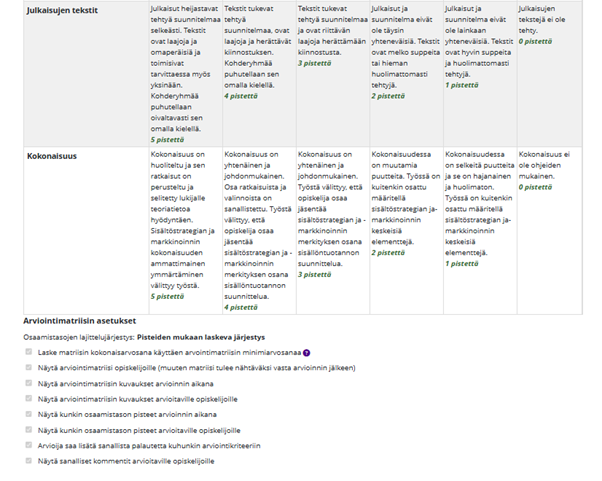 Toinen kuvakaappaus Moodlesta