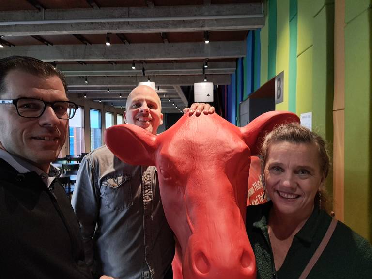 kuva TAMKin toimijoista hankeen kehittämispäiviltä Hämeenlinnasta… Vasemmalta lukien Tuomas Mäki-Ontto, Toni Leander, Elina Harju