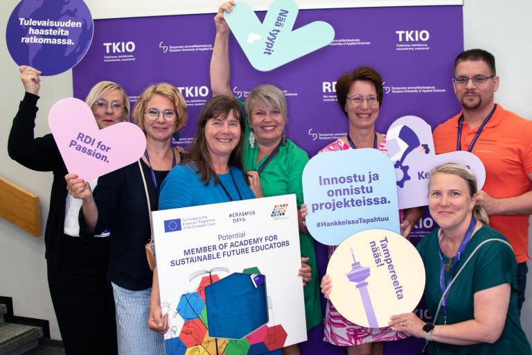 EduSTA-hankkeen porukkaa TAMK-päivässä