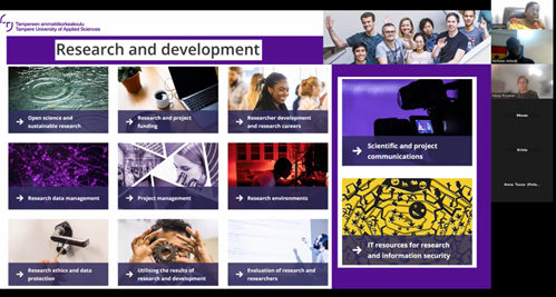 TAMK team presenting