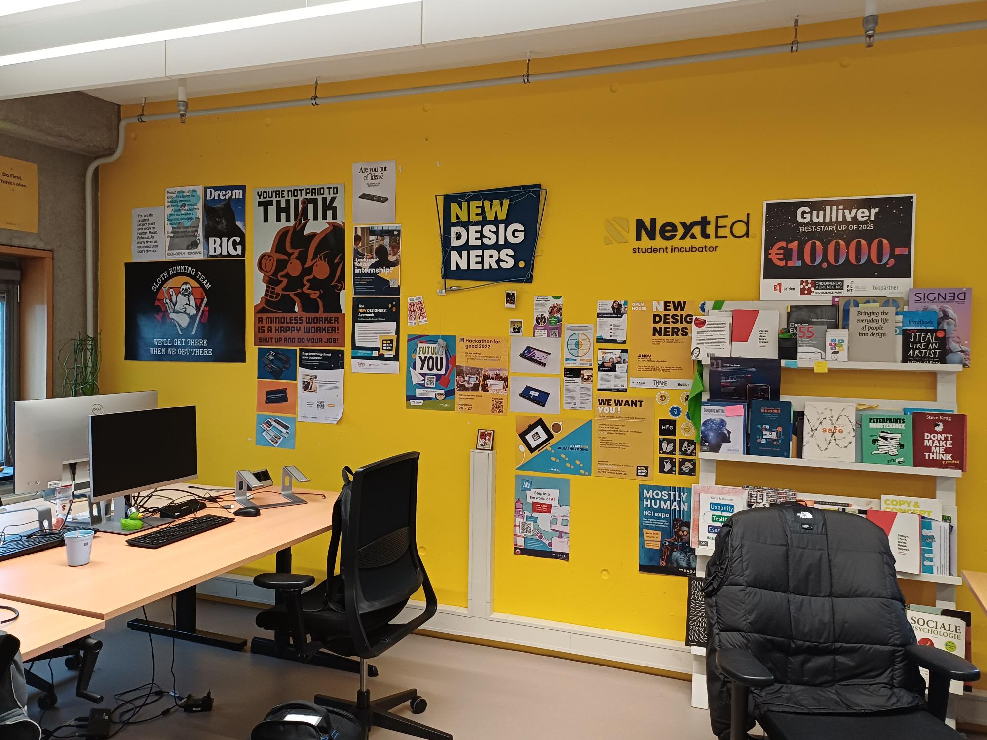 Visit to New Designers office, which is located on the top floor of the main building at THUAS campus. 