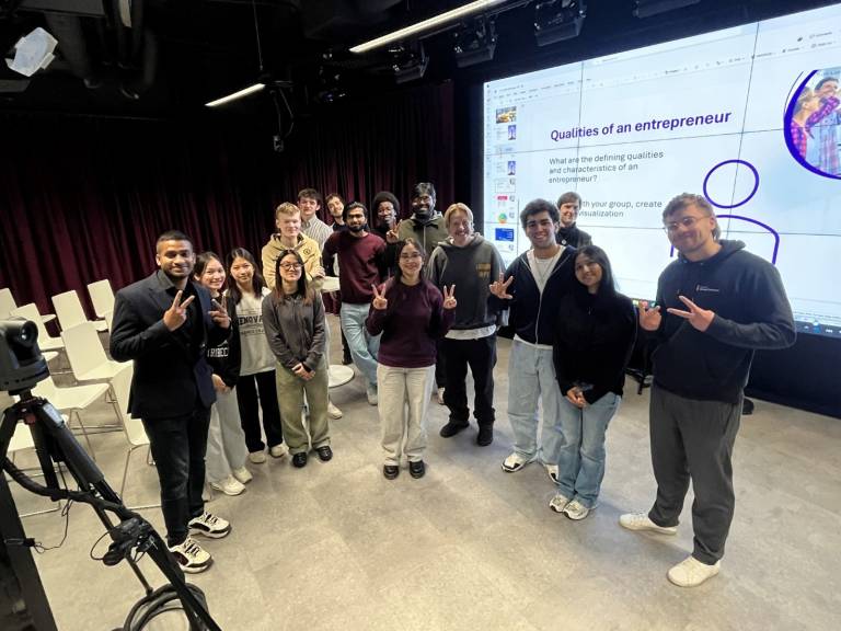 A new enthusiastic group of young adults embarking on the path towards a successful business.