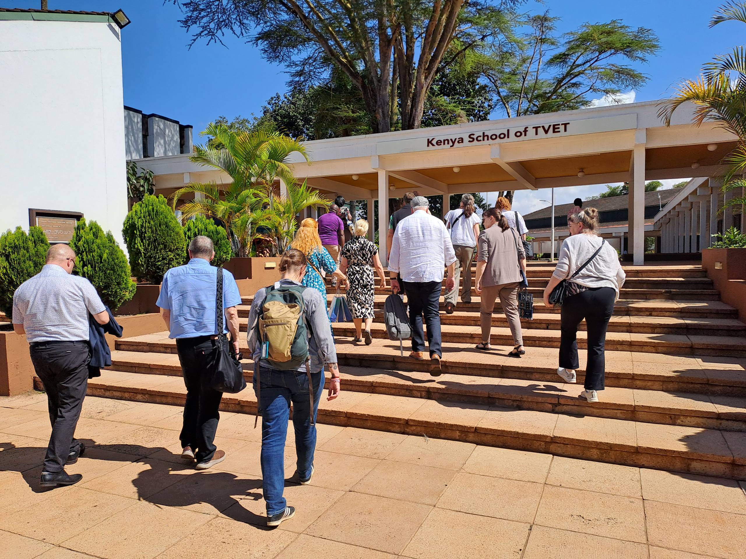 Visiting Kenya School of TVET, which is a crucial partner in future projects.