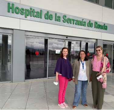 Mercedes Carrasco, International Coordinator of the Ronda School of Nursing, presenting the new hospital