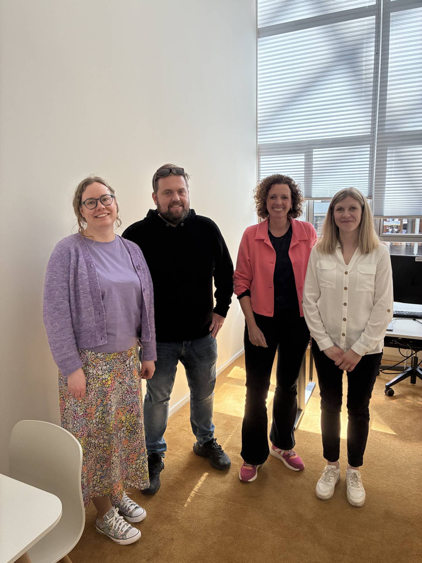 From the left: Anu Vaaraniemi (TAMK), Rutger Jansen and Jenny Boskamp-Hol (THUAS), Maija Joensuu (TAMK)