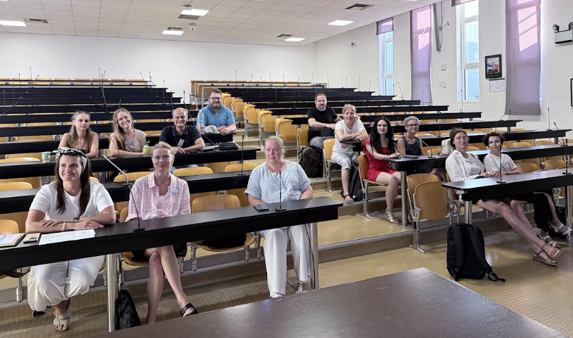 The picture shows Programme participants from across Europe, sitting in a lecture hall.