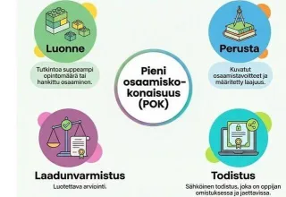 Kuva esityksessä olleesta diasta, jossa määritellään pieni osaamiskokonaisuus.