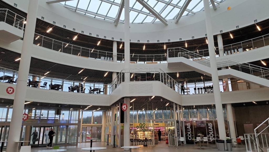 Reykjavik university building from inside