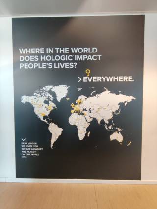 Kartta jossa neiloilla merkitty maat, joista vaihto-opiskelijat ovat saapuneet