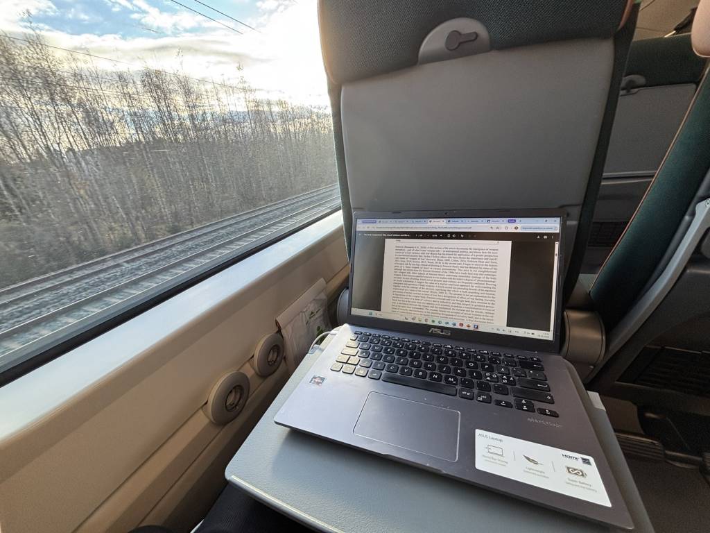 Kuva junan ikkunasta.