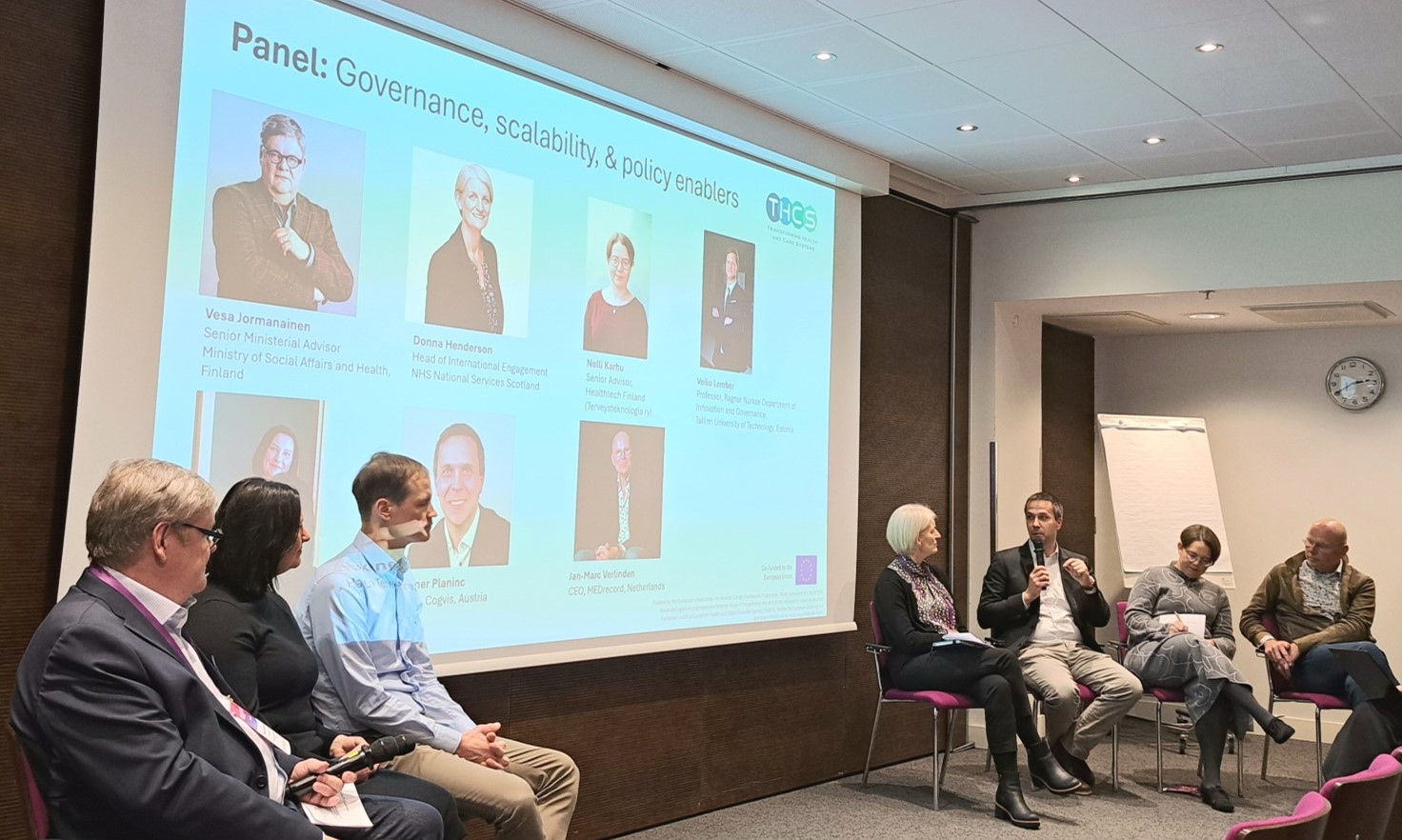 Panelistit THCS Transformative Ecosystem Arena -tapahtumassa 19.1.2026. Kuva: Kaisu Sahamies