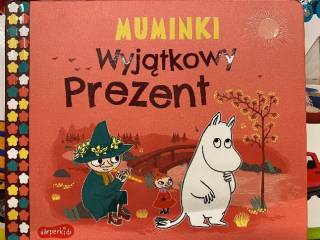 Cover of a Moomin book in Polish