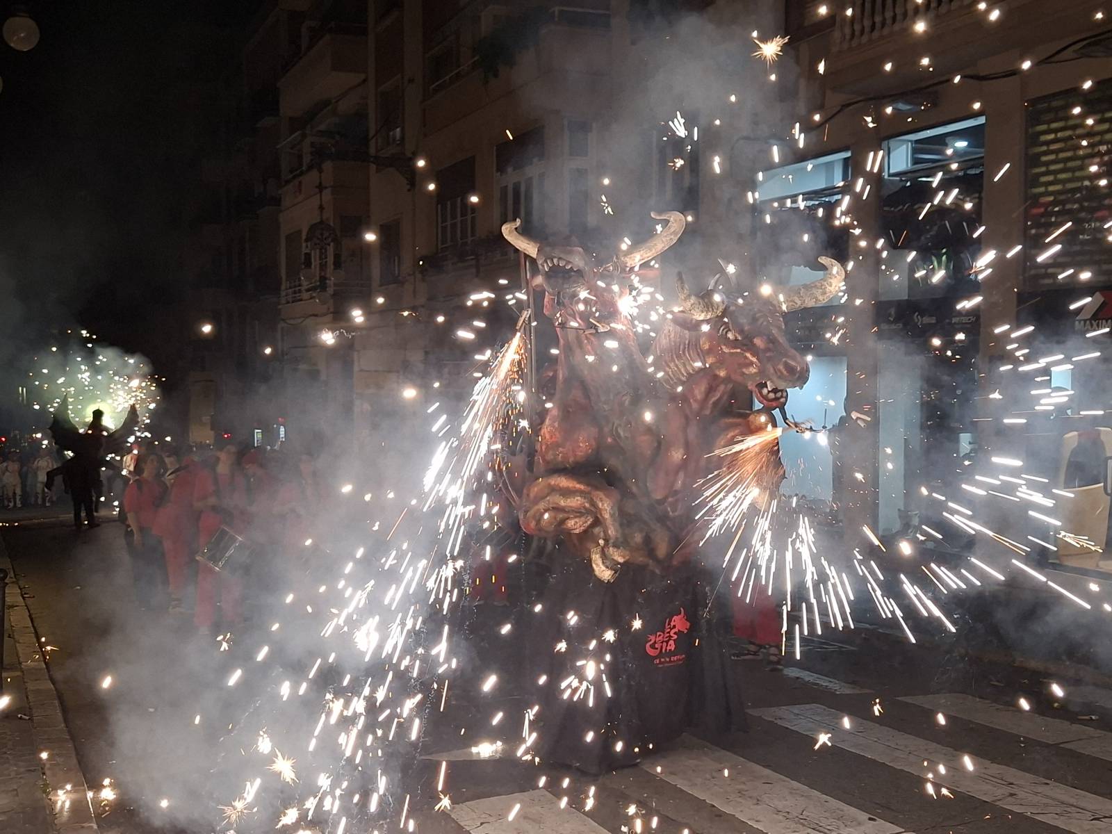 Picture of street performance and fireworks