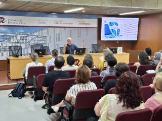 Closing remarks being given at the conference