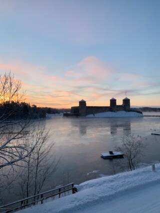 Olavinlinna in winter