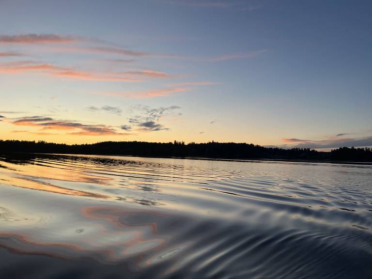 Sunset on a lake
