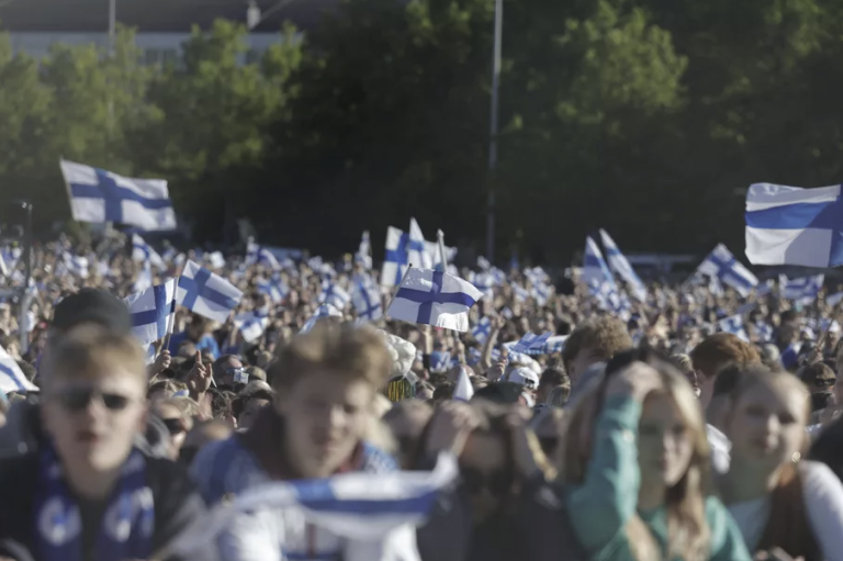 Finnish people celebrating
