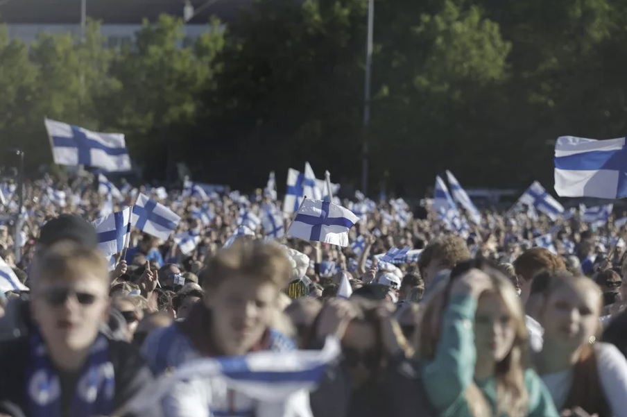 Finnish people celebrating