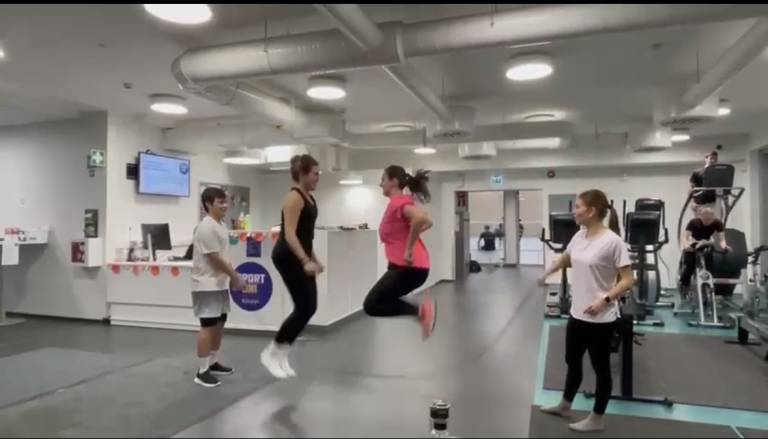 Us doing jumping rope games!