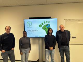Falilat with a colleague (Roy) and two AUAS lecturers 
