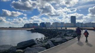 Oostende sea and the city