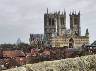 Lincoln Cathedral. as seen from the Lincoln Castle Walls