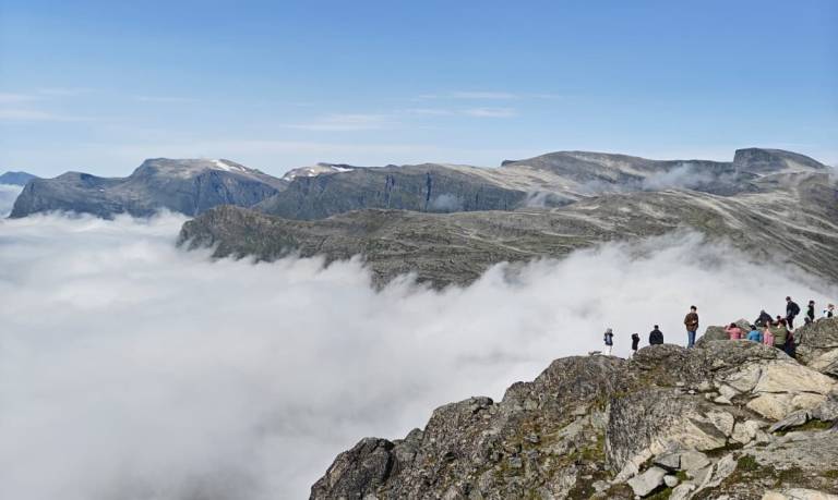 Picture of a clouds above the mountain tops