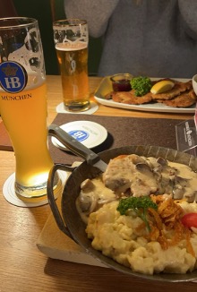 Beer and German food