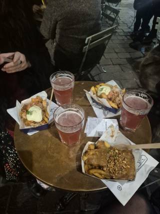 Fries and beer